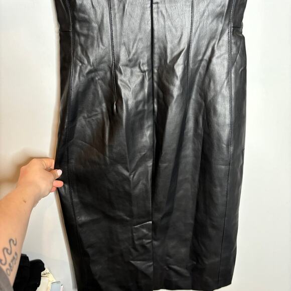 MM Lafleur The Noa Dress Vegan Leather Shift Mini Dress - Picture 6 of 11
